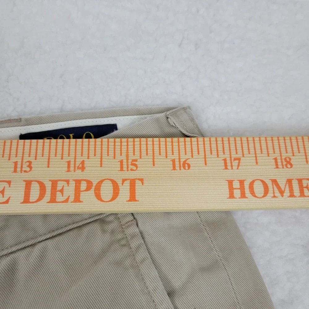Polo Ralph Lauren Classic Fit Chino Pants‎ Mens 34x32 Tan Cotton Casual Retro